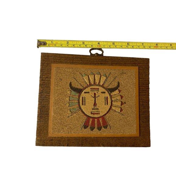 Vintage American Indian Sandpainting The Chiricaltua Sun/Apache 1974 Aladdin - Picture 2 of 5